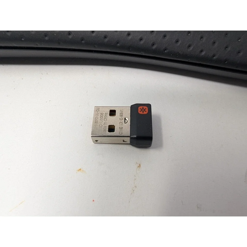Logitech K350 Wave Wireless Ergonomic Keyboard Unifying Receiver Black Dongle